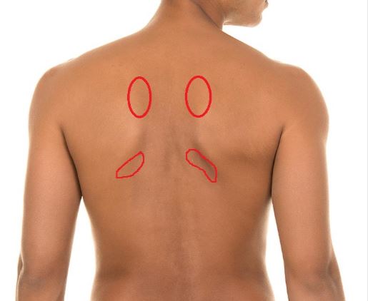 Common pain points under shoulder blades